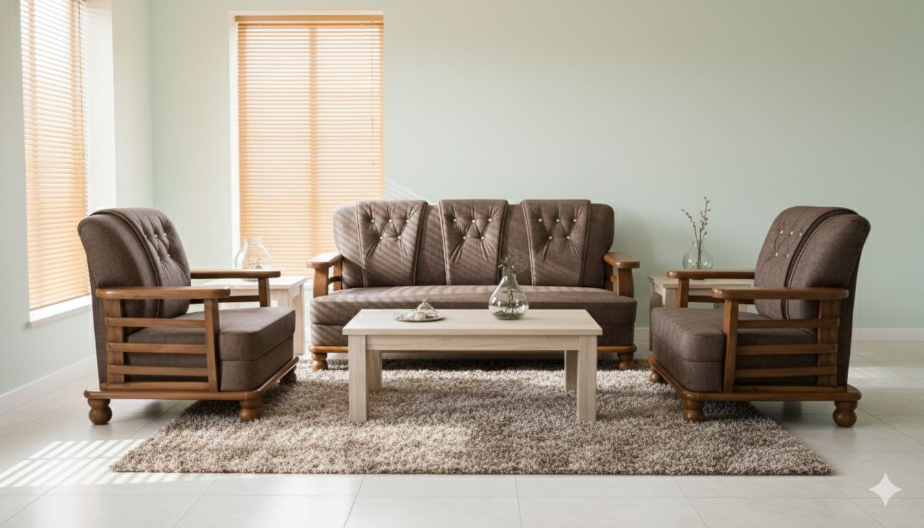 MALAYSIAN Wooden Sofa Set